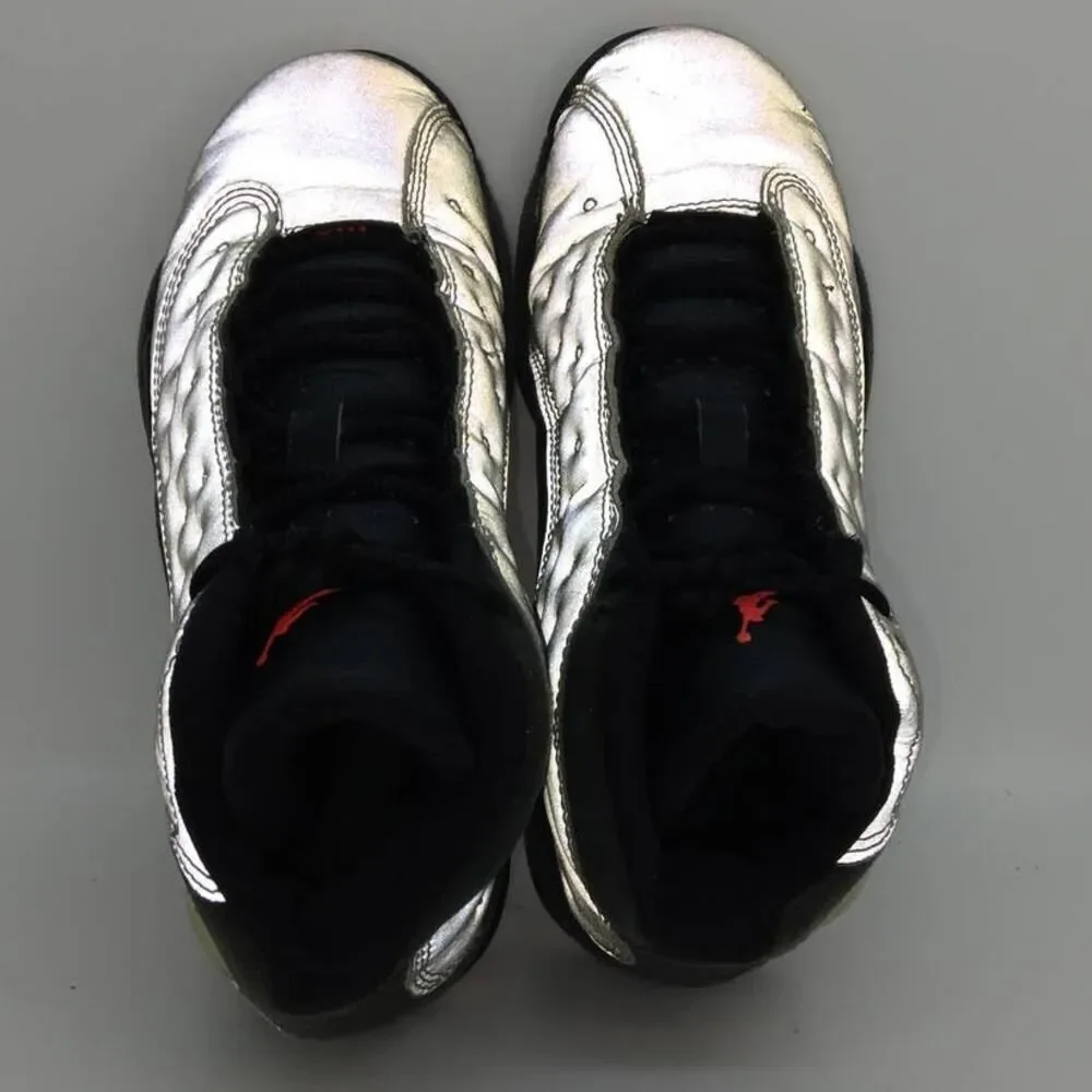 Nike Air Jordan 13 Retro Boy's Pre-owned Reflective Silver Sneakers - sz. 4 1/2Y